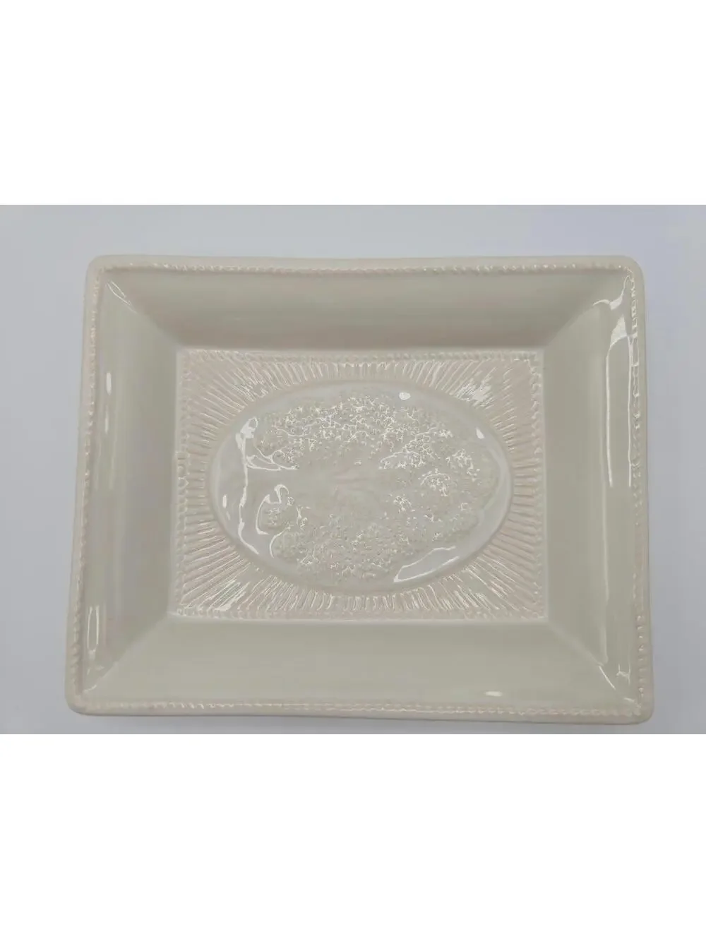 Juliska Cream Color Cornerstone Collection Friendship Tray w/ Saying on Back
